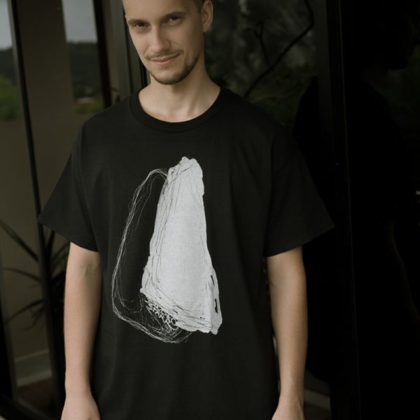 ultra cotton tee abstract art casual streetwear style — model wearing