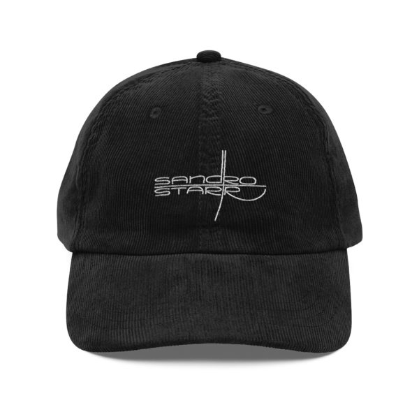 Vintage Corduroy Cap — Artistic Embroidered Headwear by sandrostarr